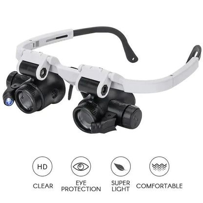 VisionPro Hands-Free Magnifier with Adjustable LED Lighting
