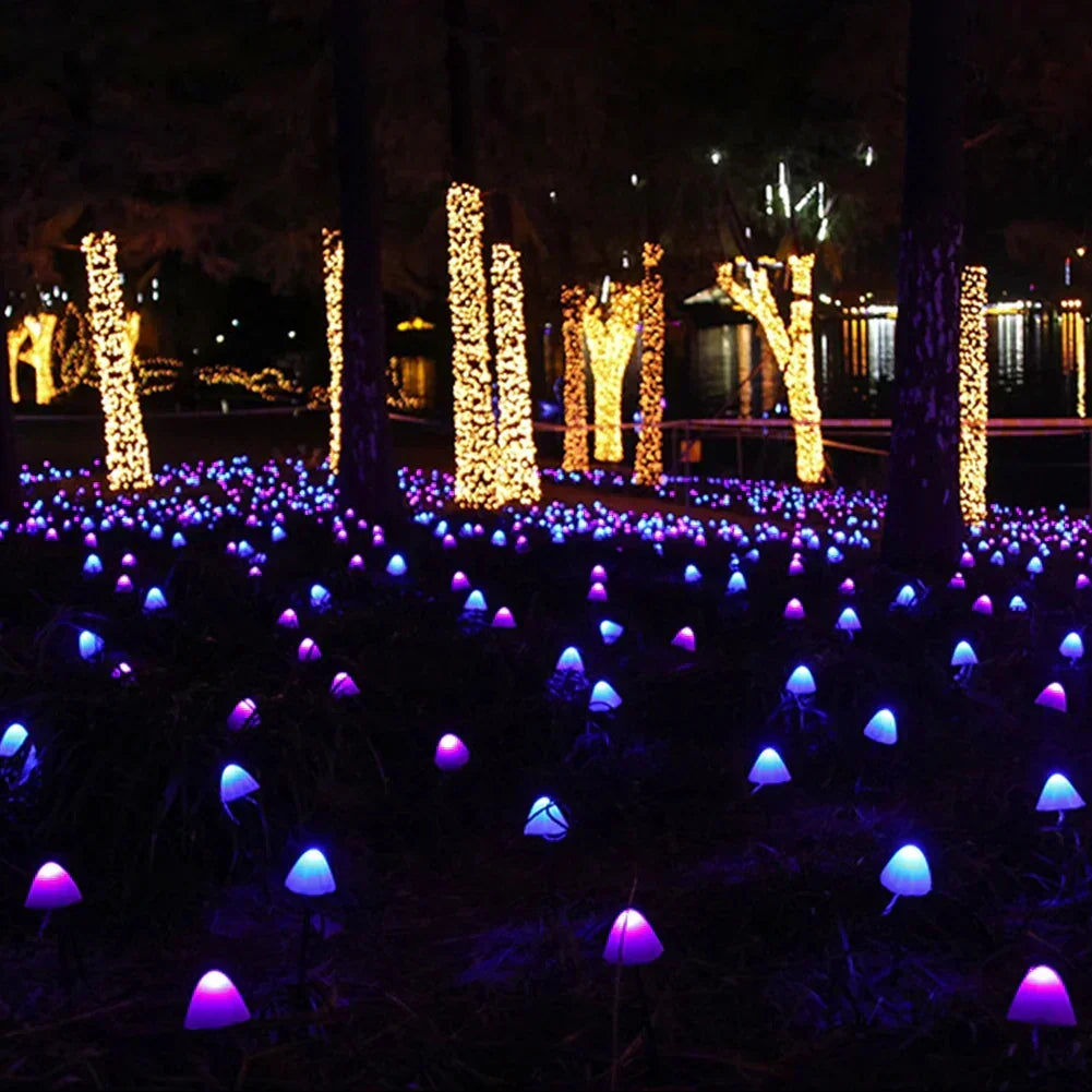 Mushroom-Shaped Garden Lights Powered by Solar Energy