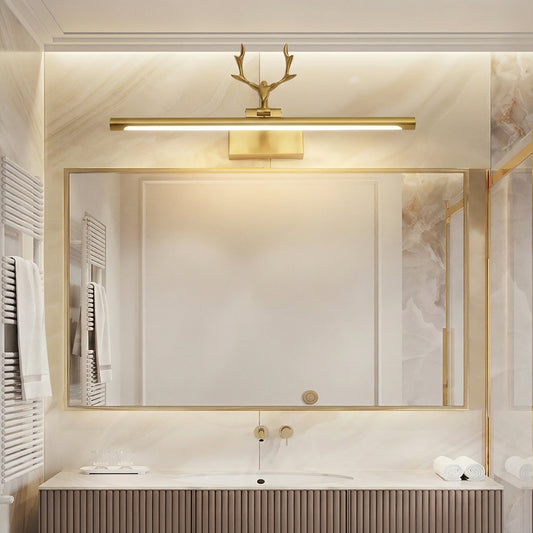 Adjustable LED Vanity Light for Bathroom - Antler Design for Focused Grooming