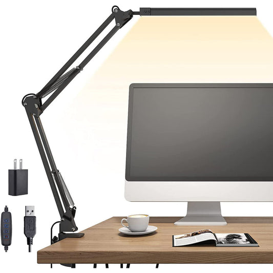 Adjustable LED Desk Lamp with Eye-Caring Lighting – Brightness & Color Control