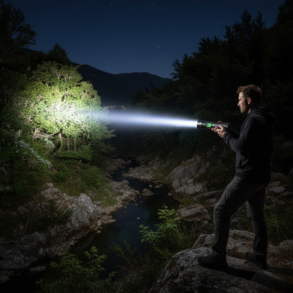 Compact Rechargeable LED Flashlight – Tactical Design for Outdoor Use