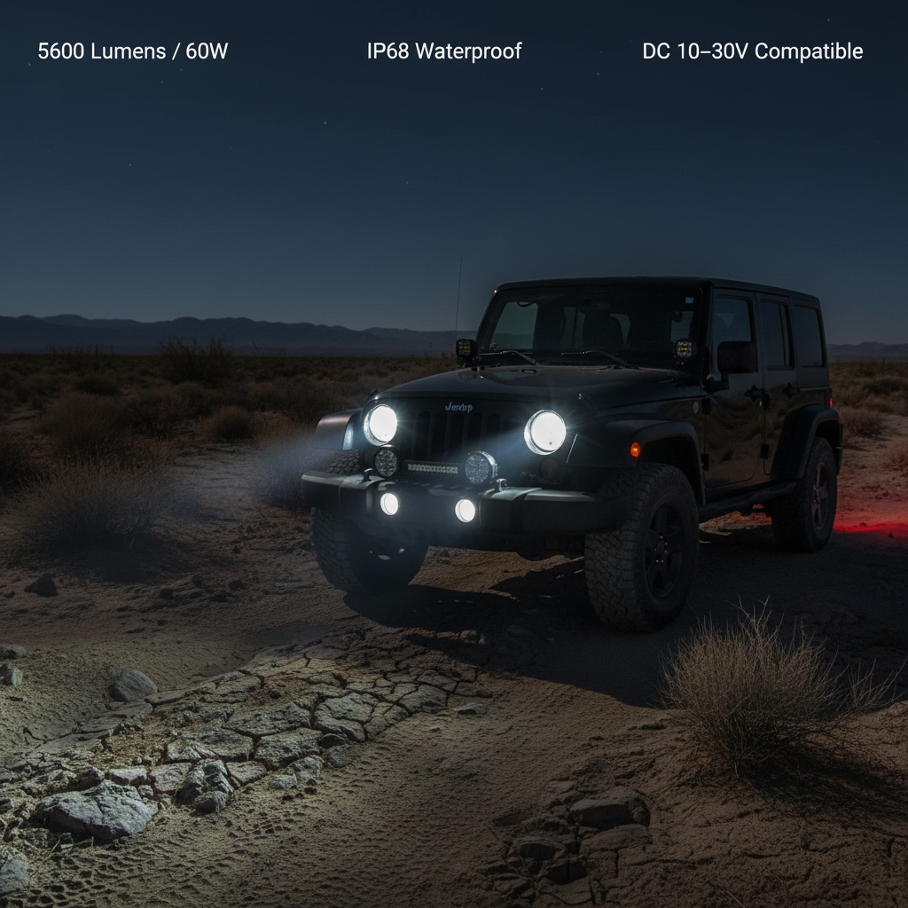 Durable Aluminum Housing LED Work Light for SUVs and Off-Road Vehicles