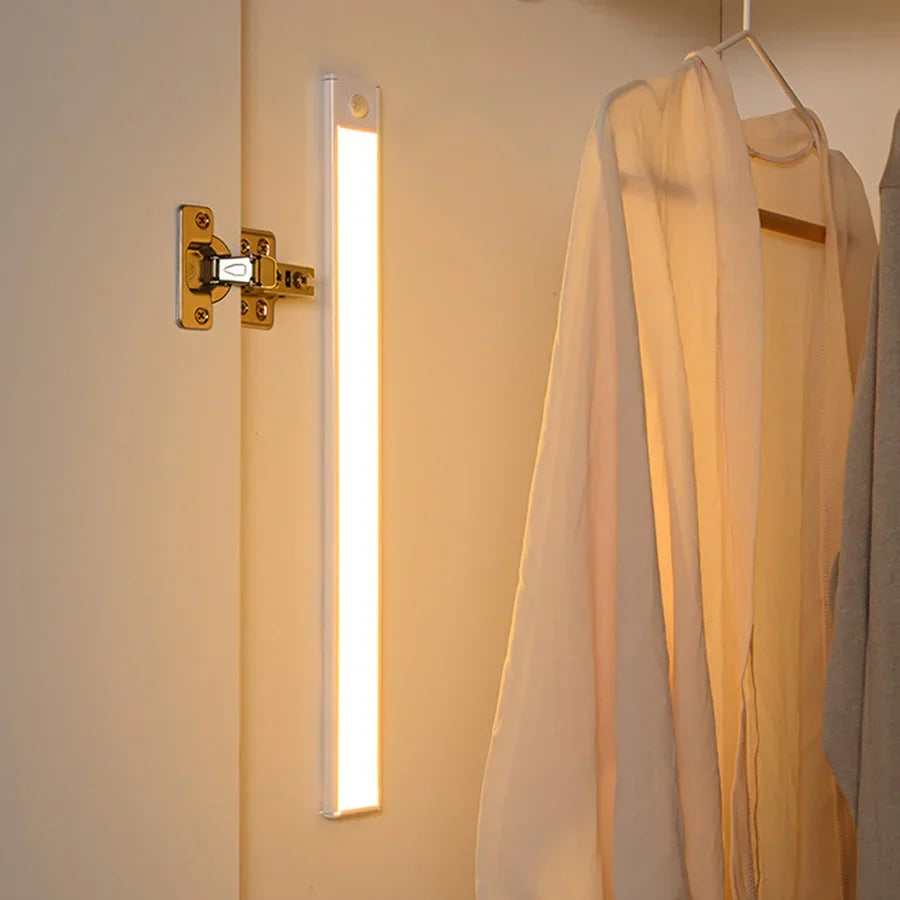 Rechargeable Under-Shelf Motion Light with Magnetic Mounting