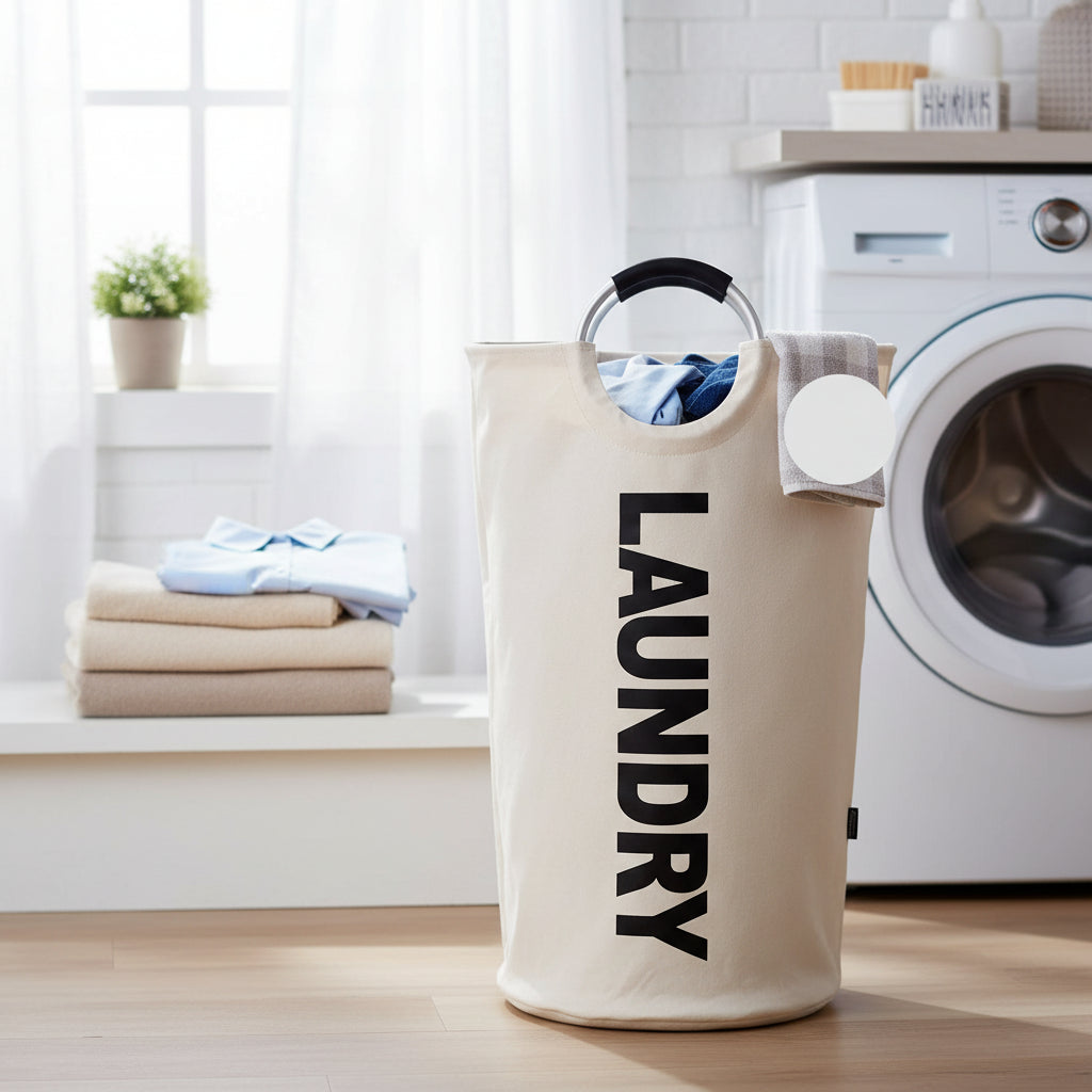 Water-Resistant Fabric Laundry Basket – Collapsible for Compact Storage