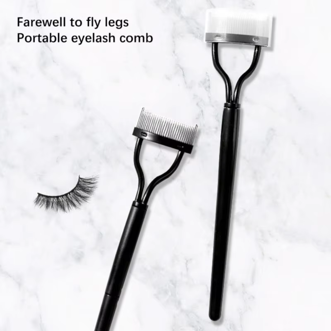 Curved Eyelash Comb Tool for Clump-Free Separation and Application