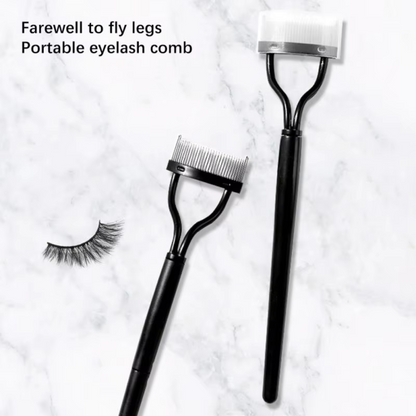 Curved Eyelash Comb Tool for Clump-Free Separation and Application