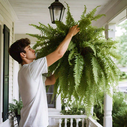 Realistic UV-Resistant Boston Fern – Waterproof Outdoor Decoration All Year
