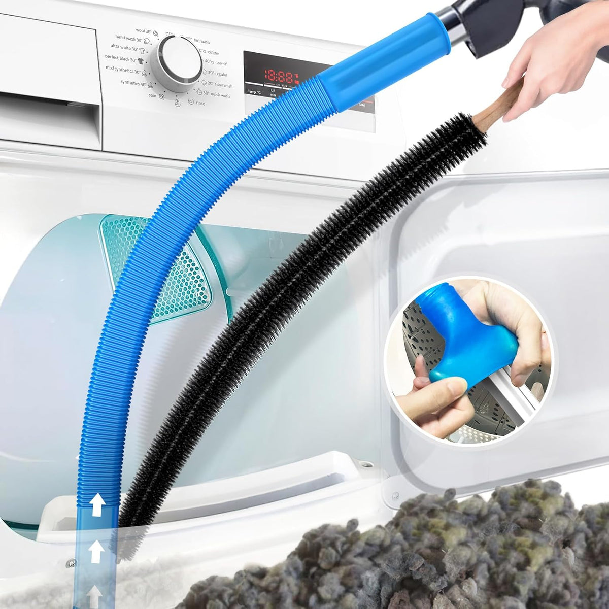 Flexible Dryer Vent Cleaning Tool for Effective Lint Removal with Extended Reach