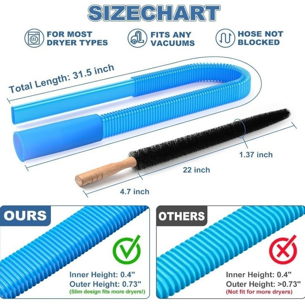 Flexible Dryer Vent Cleaning Tool for Effective Lint Removal with Extended Reach
