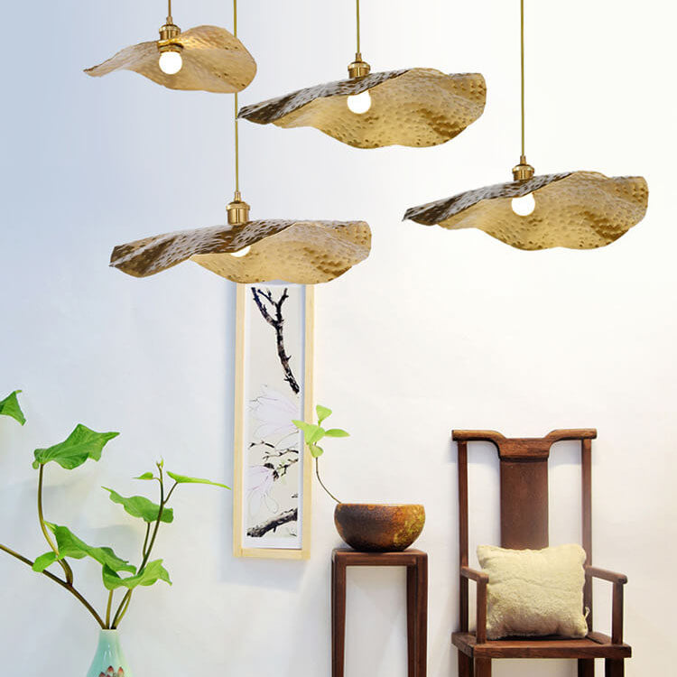 Modern Pendant Light Fixture in Elegant Golden Bronze Finish