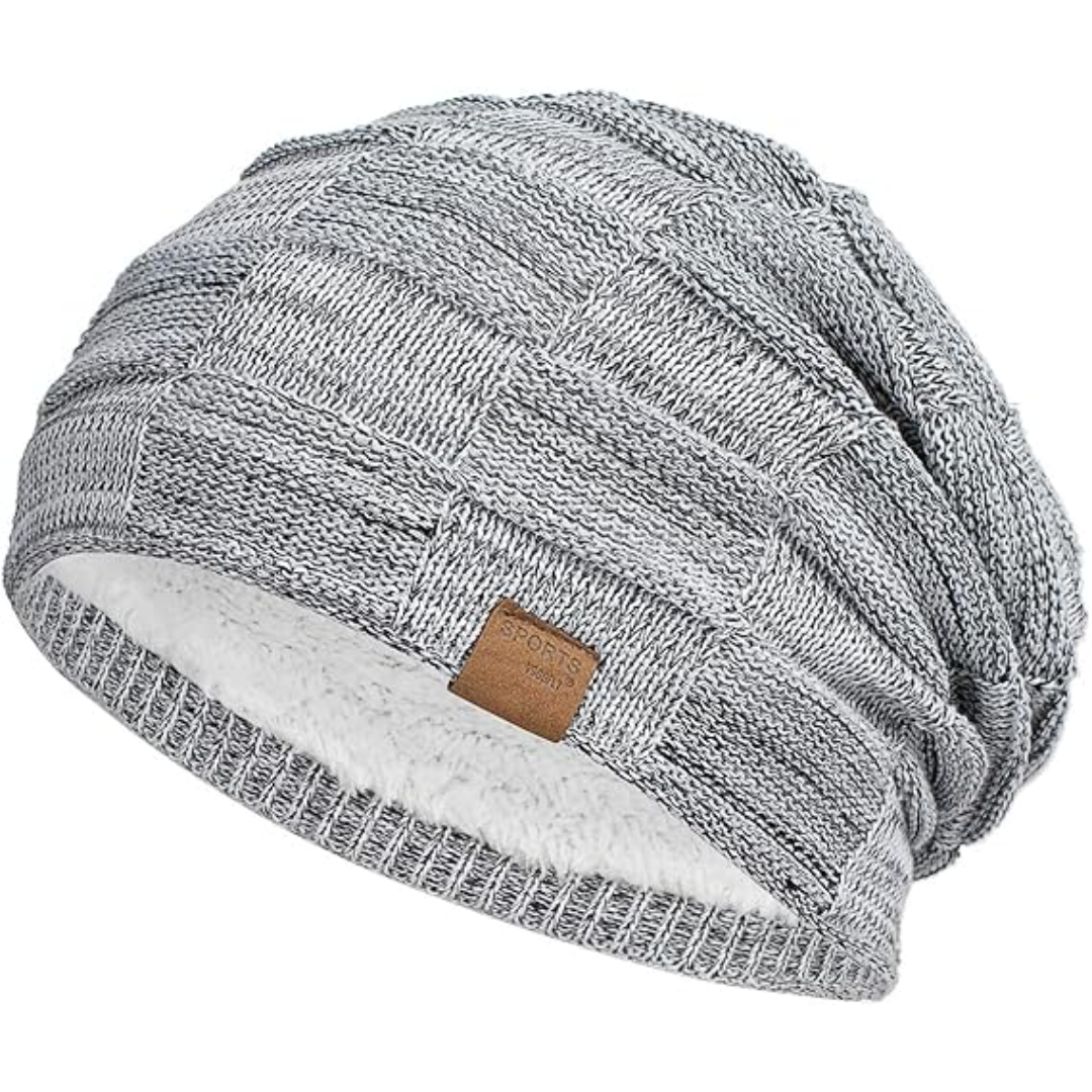 Thermal Fleece Lined Beanie Hat – Stylish Winter Headwear for Warmth