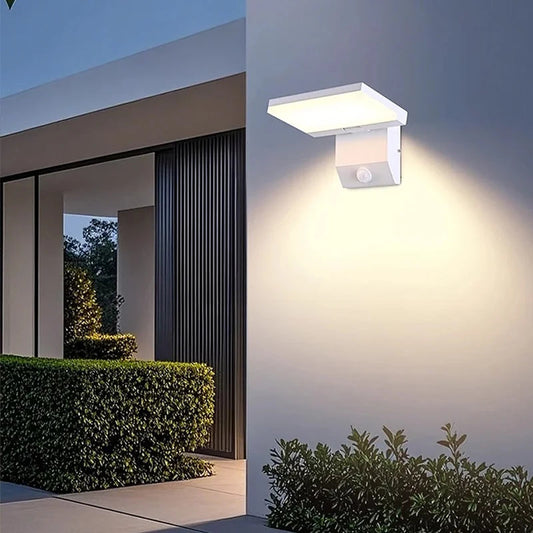Adjustable Head Outdoor Wall Light with Motion Sensor - IP65 Waterproof