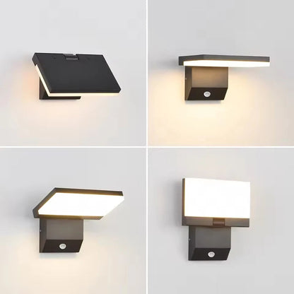Adjustable Head Outdoor Wall Light with Motion Sensor - IP65 Waterproof