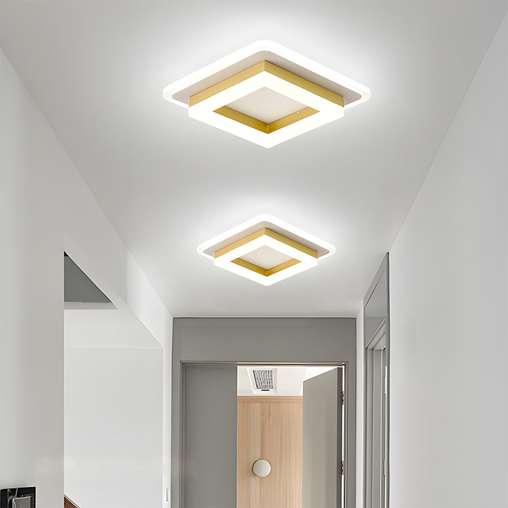 Square LED Ceiling Lamp with Contemporary Design