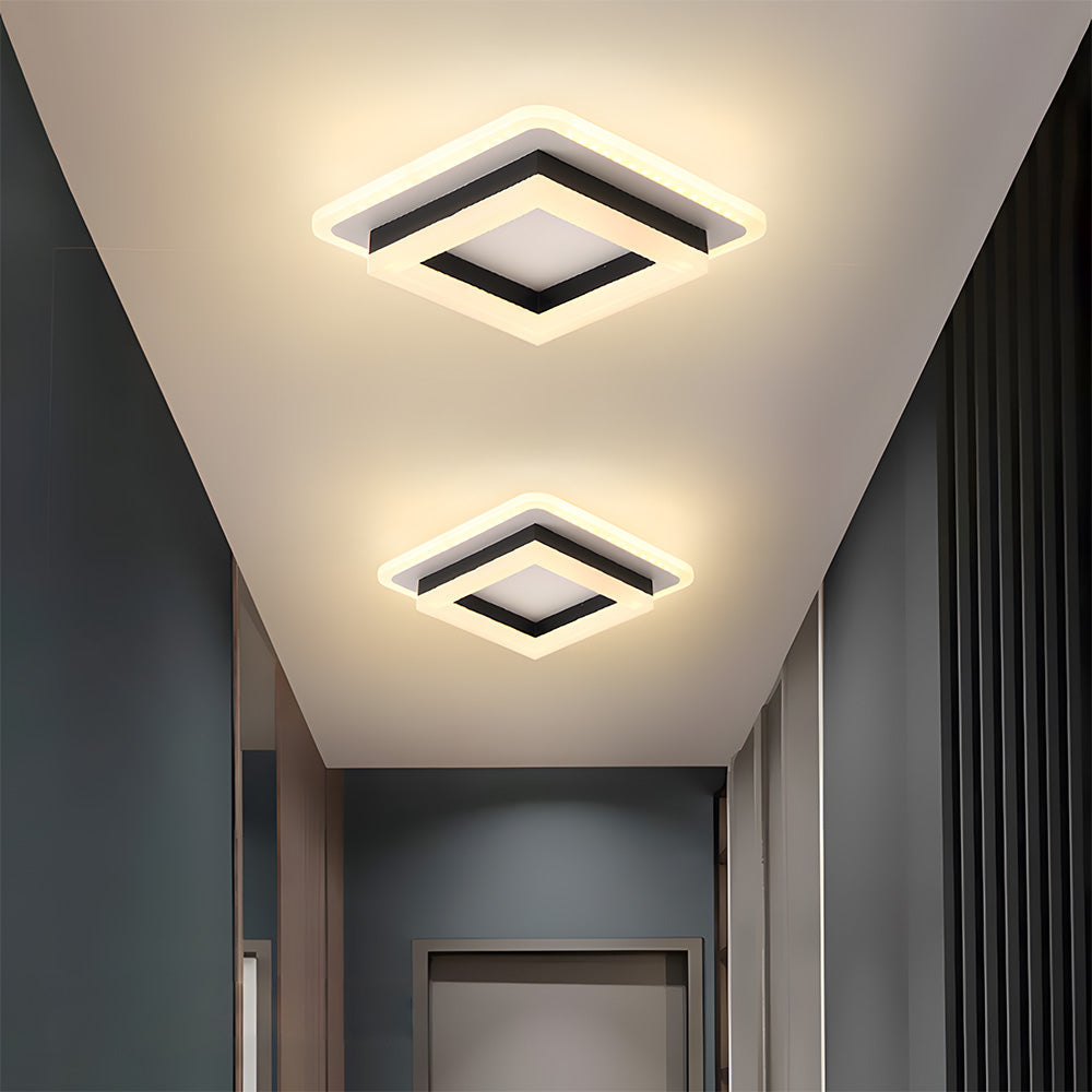Square LED Ceiling Lamp with Contemporary Design