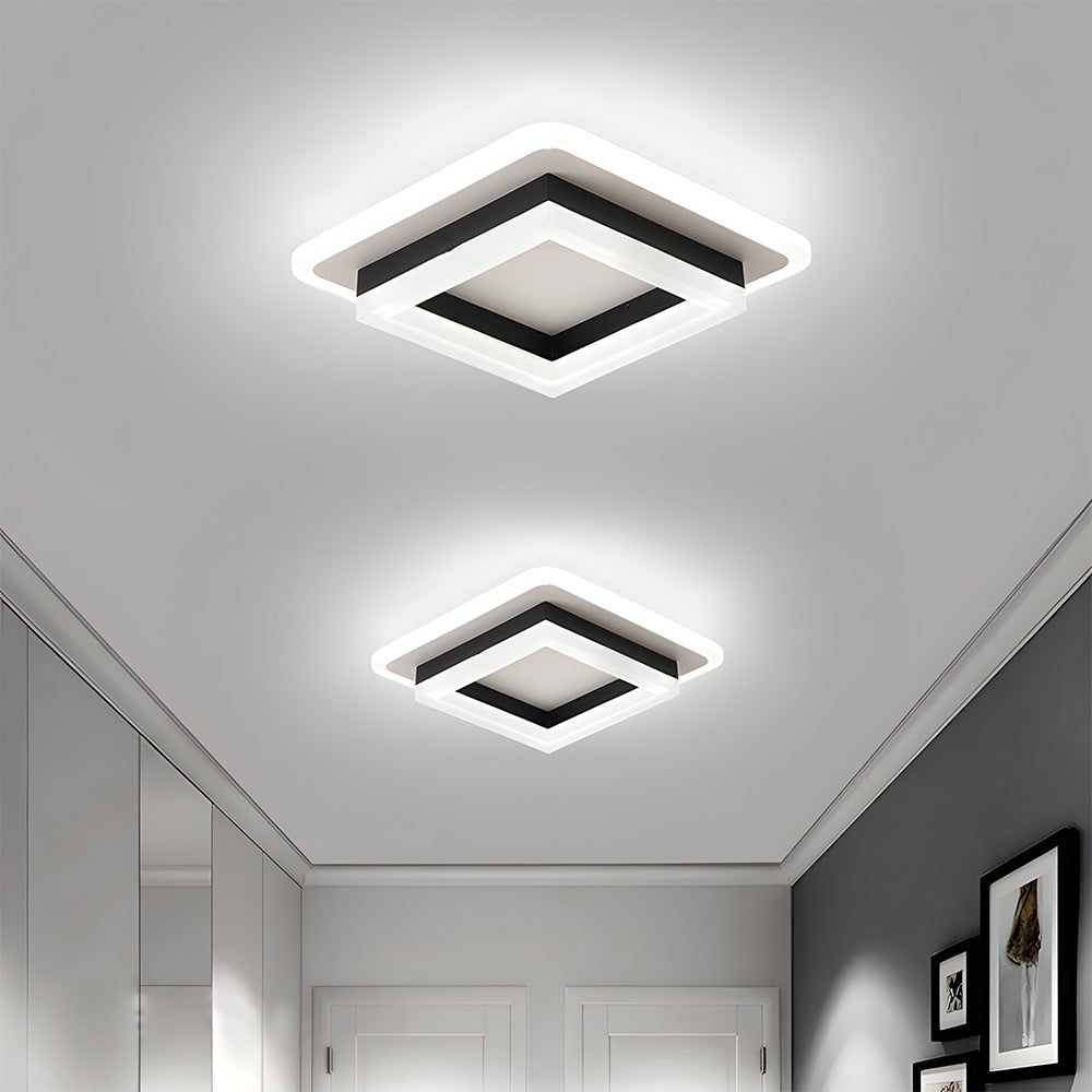 Square LED Ceiling Lamp with Contemporary Design