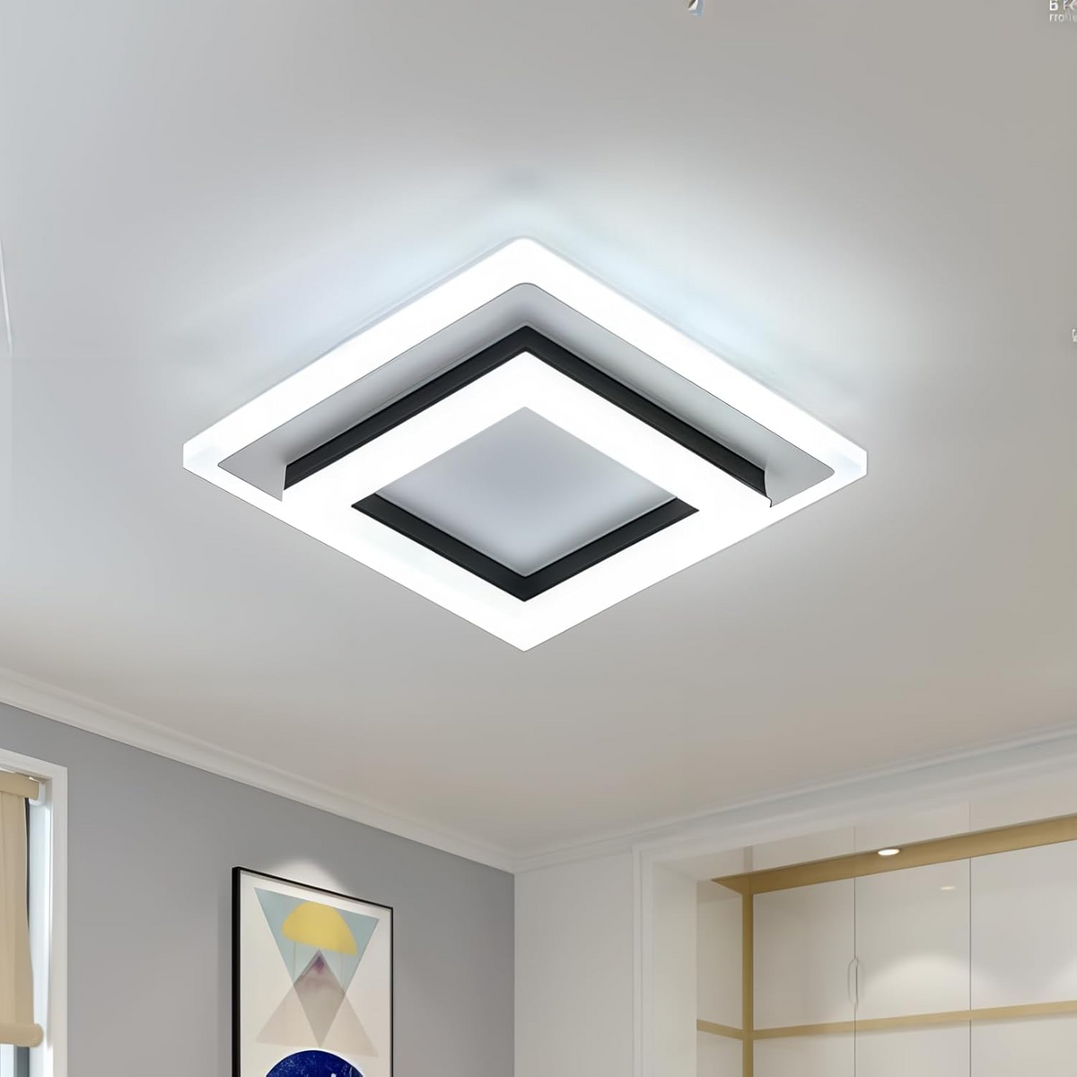 Square LED Ceiling Lamp with Contemporary Design