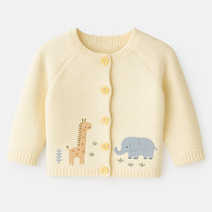 Knitted Cardigan with Safari Pattern