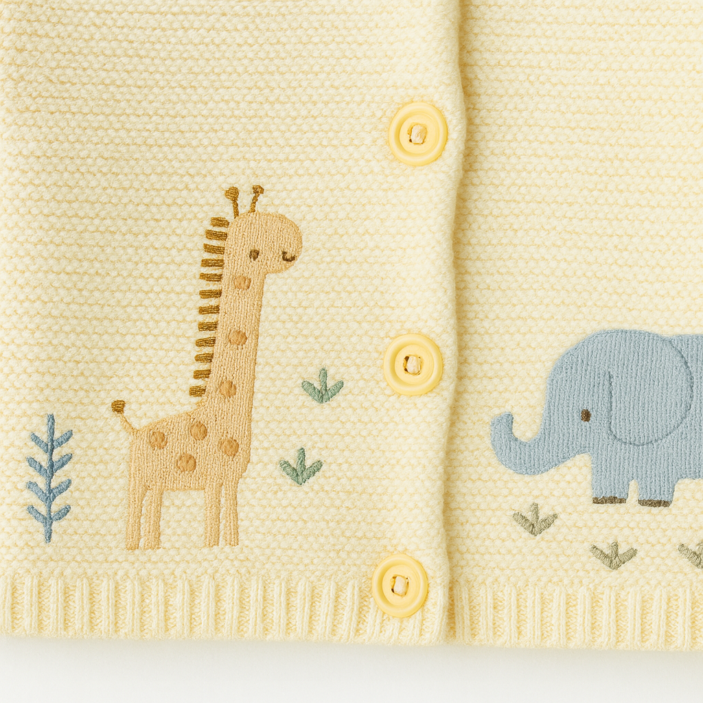 Knitted Cardigan with Safari Pattern