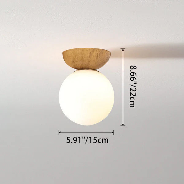 Glass Semi-Flush Mount Pendant Light - Elegant Minimalist Design
