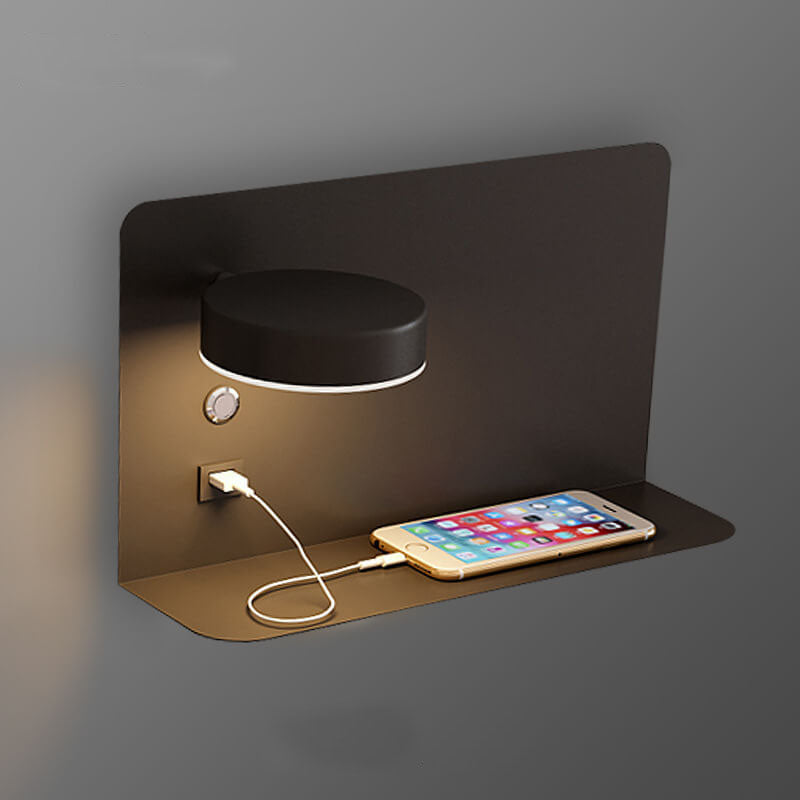 Modern Iron Wall Sconce Lamp - USB Rechargeable and Sleek Design
