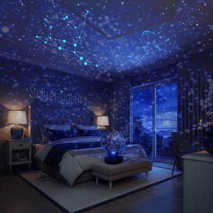 Adjustable Galaxy Projector for Dreamy Room Atmosphere and Lighting Effects