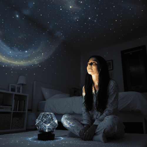 Adjustable Galaxy Projector for Dreamy Room Atmosphere and Lighting Effects