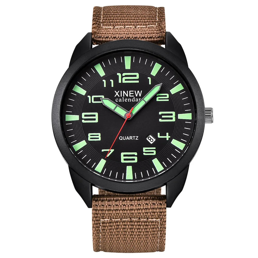 Quartz Watch with Luminous Display and Calendar Function – Everyday Style