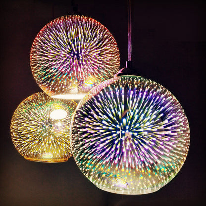 Colorful 3D Fireworks Pendant Light – Modern Vibrant Design