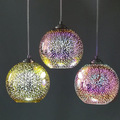 Colorful 3D Fireworks Pendant Light – Modern Vibrant Design
