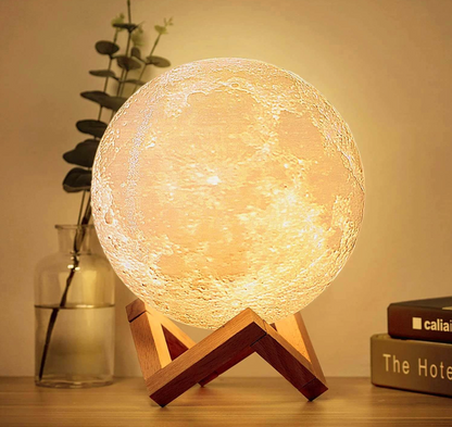 Moon-Shaped Table Lamp in Japandi Style