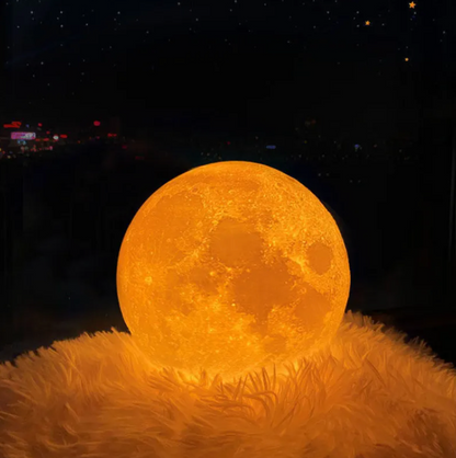 Moon-Shaped Table Lamp in Japandi Style