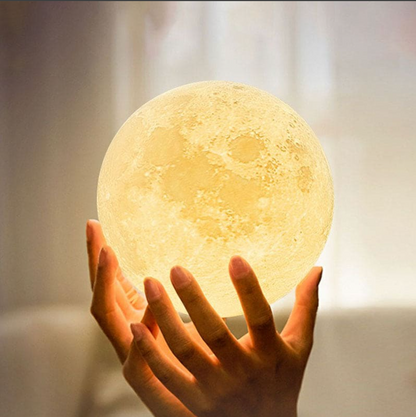 Moon-Shaped Table Lamp in Japandi Style