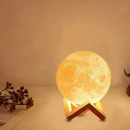 Moon-Shaped Table Lamp in Japandi Style