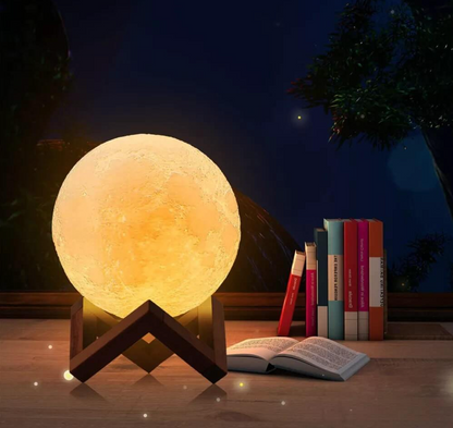 Moon-Shaped Table Lamp in Japandi Style