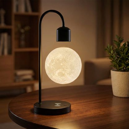 Cordless Charging Lamp with Magnetic Levitation and Wireless Base for Bedside