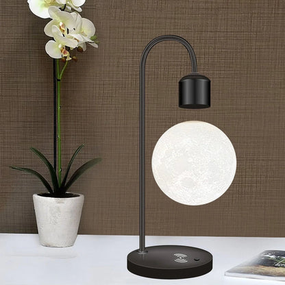 Cordless Charging Lamp with Magnetic Levitation and Wireless Base for Bedside