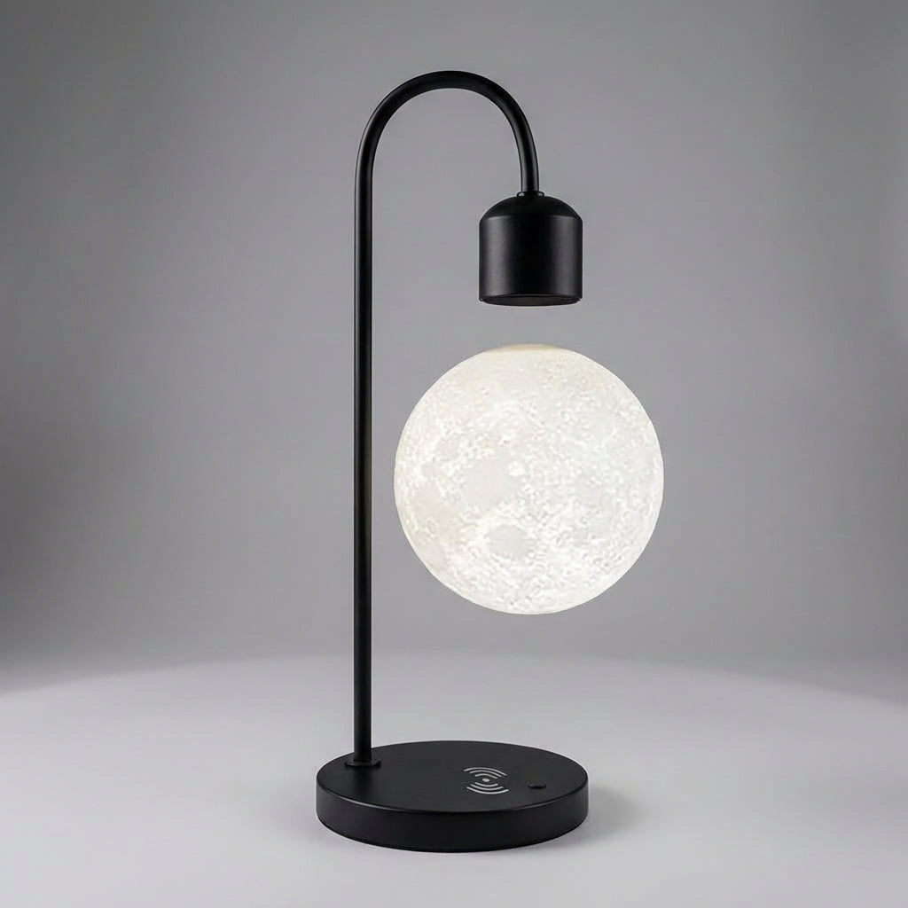 Cordless Charging Lamp with Magnetic Levitation and Wireless Base for Bedside