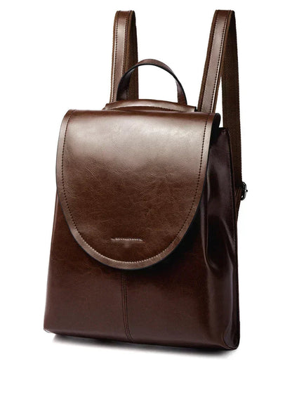 Stylish Women's Leather Backpack with Spacious Interior for Daily Use