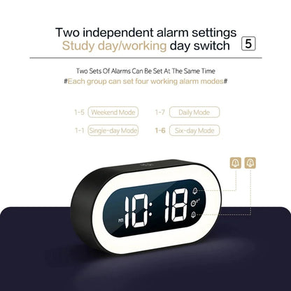 Tranquil Dawn Alarm Clock with Adjustable Light and Soothing Sounds