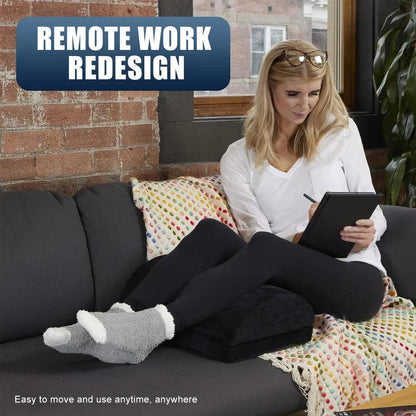 Ergonomic Footrest with Customizable Height and Washable Cover