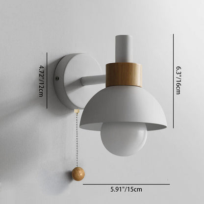 Colorful Iron and Glass Wall Sconce in Globe Shape