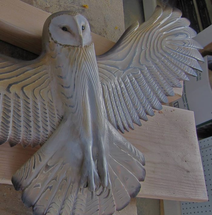 Wooden Wall Art of Owl Design – Natural Finish Home Decor Accent