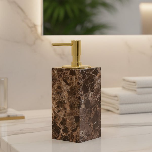 Stylish Bath Essentials Set with Polished Marble-Effect Finish