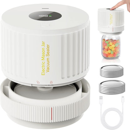 Electric Vacuum Sealer Kit for Mason Jars – Food Storage Solution