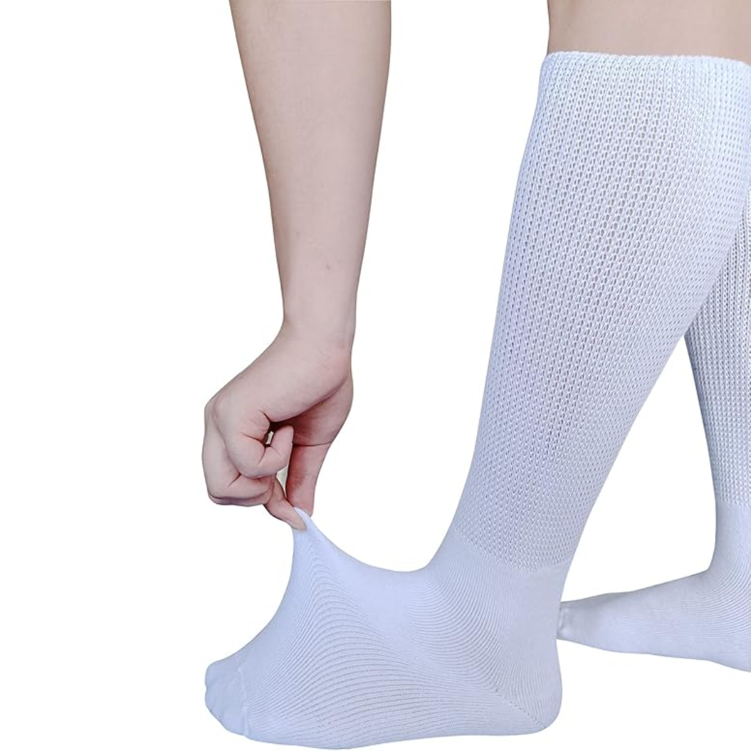 Extra Wide Diabetic Socks for Swollen Feet Relief - Comfortable & Breathable
