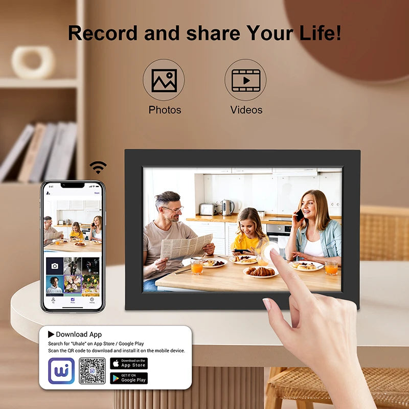 Digital Photo Frame with 25.6 cm IPS HD Touchscreen - WiFi & 32GB Storage