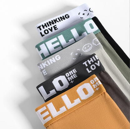 Graphic Waistband Men's Boxer Briefs | Contoured Design for Comfort