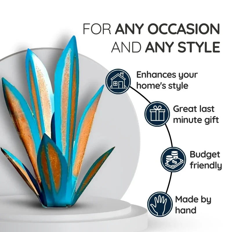 Rustic Steel Agave Plant Sculpture for Effortless Elegance
