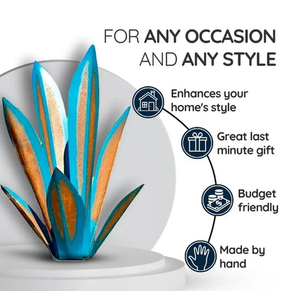 Rustic Steel Agave Plant Sculpture for Effortless Elegance